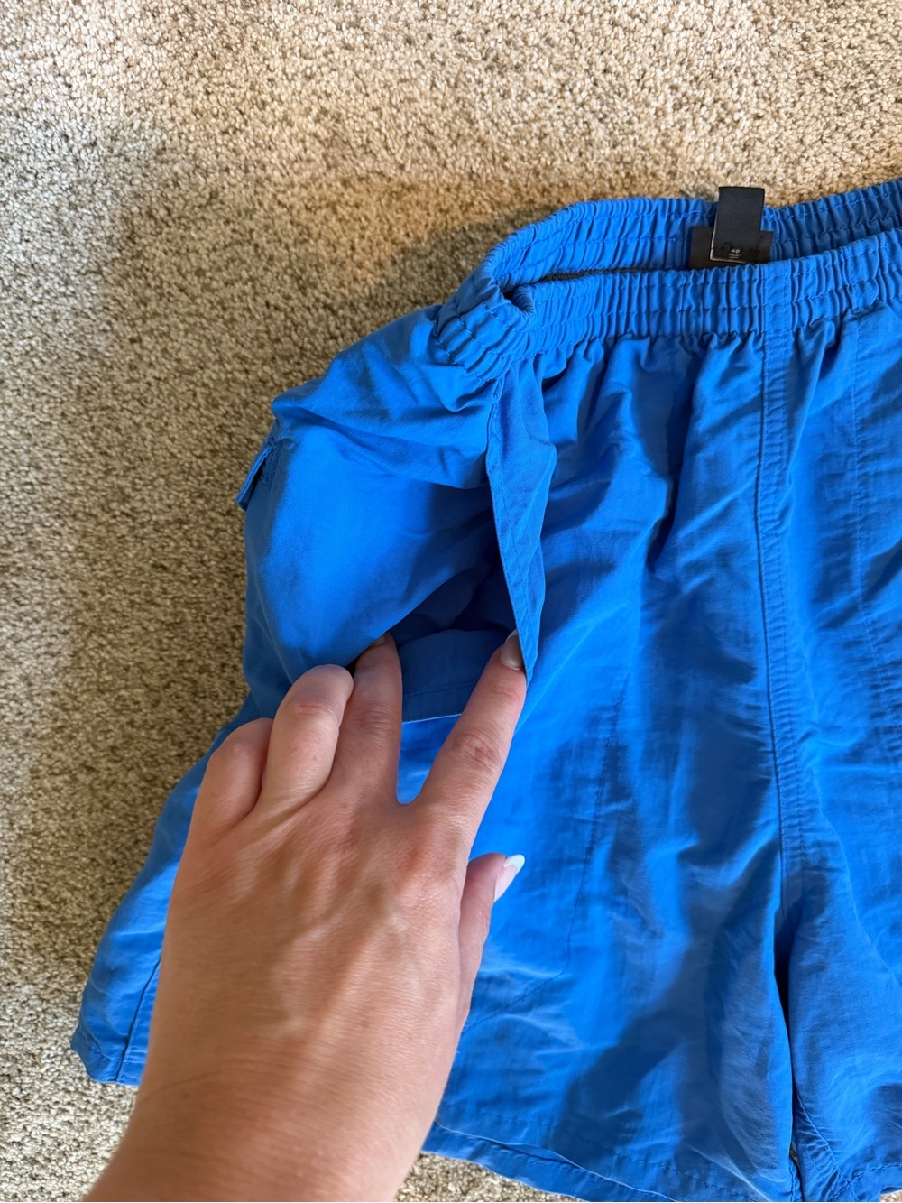 Patagonia Baggies Blue 5” Mesh Lined Shorts Outdoor Hiking Logo - Picture 3 of 8
